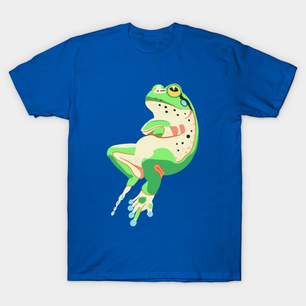 The green frog crossed arms T-Shirt by Mimie20